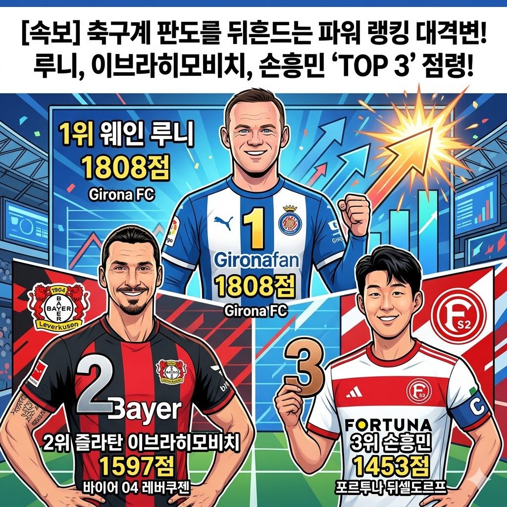 *....루니, 압도적 1위 등극 이브라히모비치 손흥민
